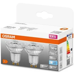 Osram Led Star Par16 Set De 2 Ampoules Gu10 4,3 Watt 4000 Kelvin 350 Lumen