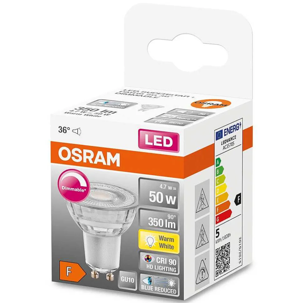 Osram Superstar Plus Led Gu10 4,7 Watt 2700 Kelvin 350 Lumen
