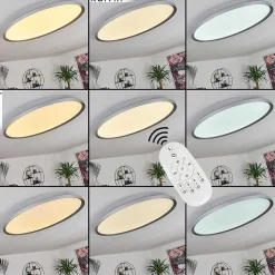 Panneau Led Kombito Argente, Blanc, 1 Lumiere, Telecommandes