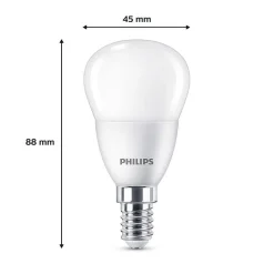 Philips Classic Lot De 3 Led E14 4,9 Watt 2700 Kelvin 470 Lumen