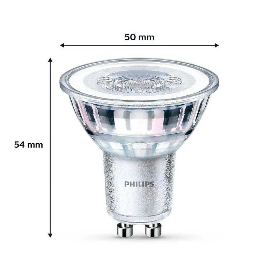 Philips Classic Lot De 2 Led Gu10 3,5 Watt 4000 Kelvin 275 Lumen