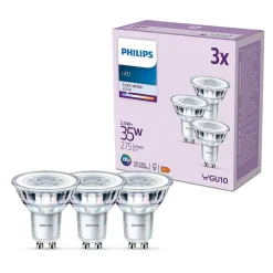 Philips Classic Lot De 3 Led Gu10 3,5 Watt 4000 Kelvin 275 Lumen