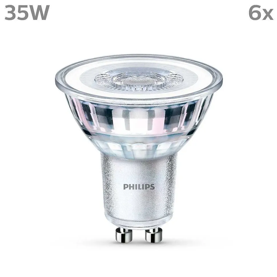 Philips Classic Lot De 6 Led Gu10 3,5 Watt 4000 Kelvin 275 Lumen
