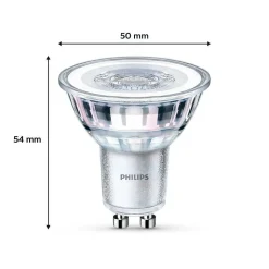 Philips Classic Lot De 2 Led Gu10 4,6 Watt 4000 Kelvin 390 Lumen