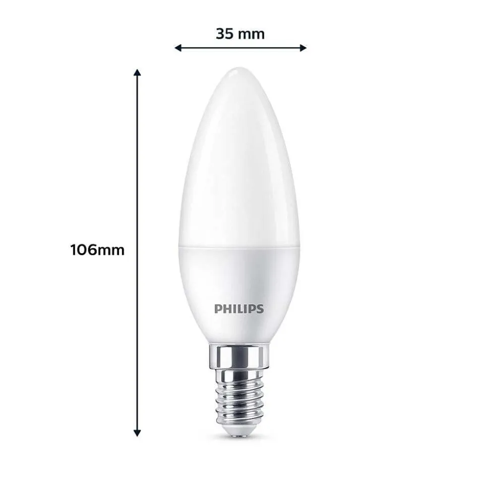Philips Classic Lot De 3 Led E14 4,9 Watt 2700 Kelvin 470 Lumen
