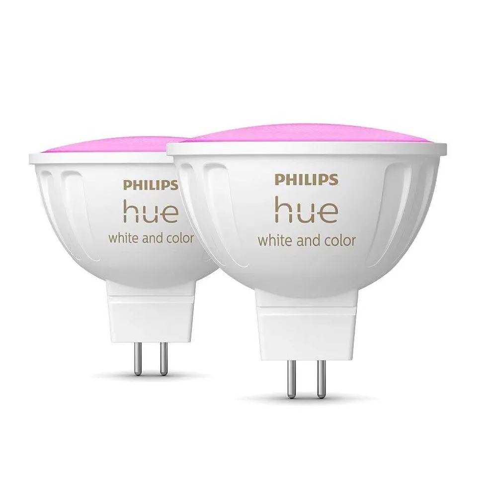 Philips Hue Lot De 2 Led Gu5.3 6,3 Watt 2000-6500 Kelvin 400 Lumen