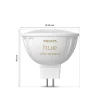 Philips Hue Lot De 2 Led Gu5.3 6,3 Watt 2000-6500 Kelvin 400 Lumen