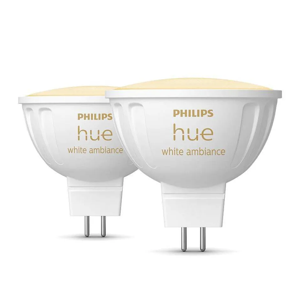 Philips Hue Lot De 2 Led Gu5.3 6,3 Watt 2000-6500 Kelvin 400 Lumen