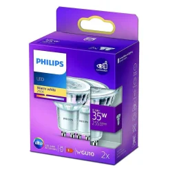 Philips 2X Led Gu10 3,5 Watt 2700 Kelvin 255 Lumen