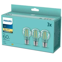 Philips 3X Set Led E27 7 Watt 2700 Kelvin 806 Lumen
