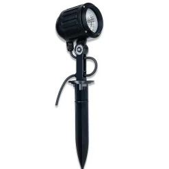 Pique De Terre Lcd Wiesloch Led Noir, 1 Lumiere