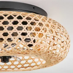 Plafonnier 50 Cm Bauro Noir, 4 Lumieres, Telecommandes