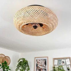 Plafonnier 50 Cm Bauro Noir, 4 Lumieres, Telecommandes