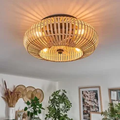 Plafonnier 50 Cm Mulstrand Noir, 4 Lumieres, Telecommandes