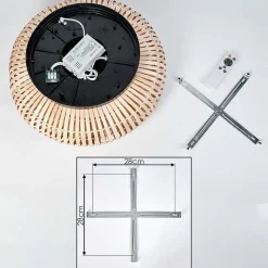 Plafonnier 50 Cm Mulstrand Noir, 4 Lumieres, Telecommandes