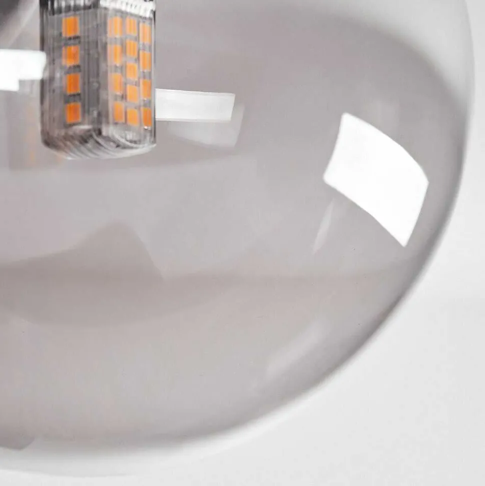 Plafonnier - Verre 10 Cm, 12 Cm, 15 Cm Chehalis Fume, 10 Lumieres