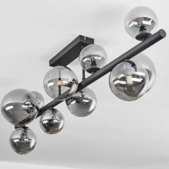 Plafonnier - Verre 10 Cm, 12 Cm, 15 Cm Chehalis Fume, 10 Lumieres