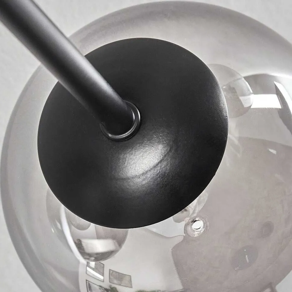 Plafonnier - Verre 12 Cm, 15 Cm Chehalis Clair, Fume, 6 Lumieres