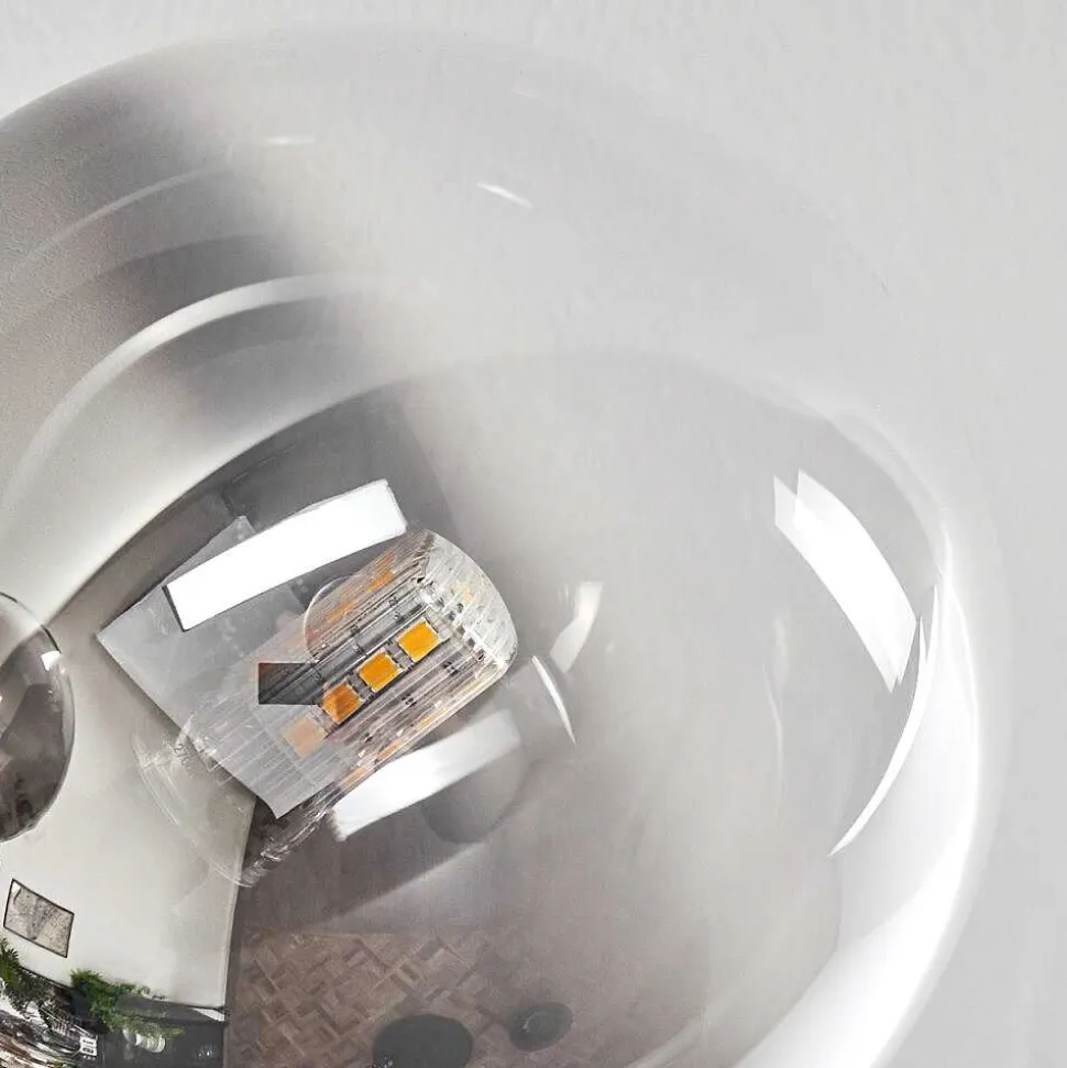 Plafonnier - Verre 12 Cm, 15 Cm Chehalis Clair, Fume, 6 Lumieres