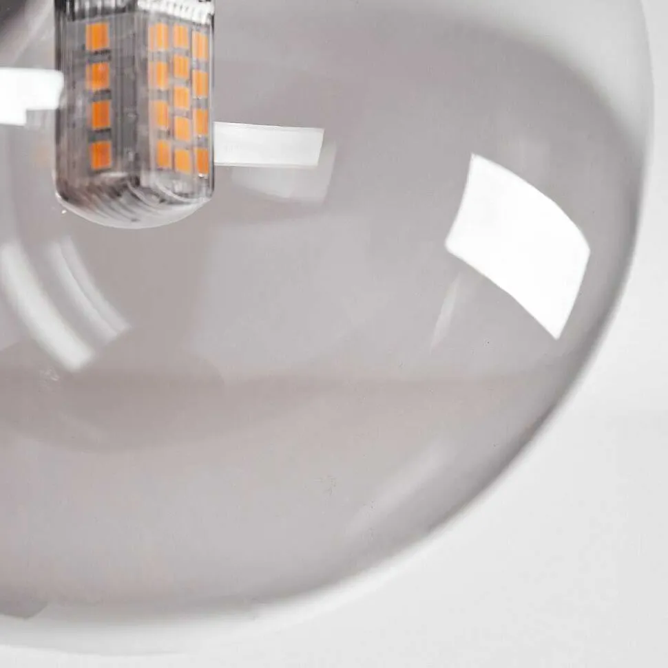 Plafonnier - Verre 10 Cm, 12 Cm, 15 Cm Chehalis Ambre, Fume, 10 Lumieres