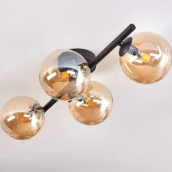 Plafonnier - Verre Chehalis Ambre, 4 Lumieres