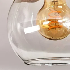 Plafonnier - Verre Montgomery Ecru, Noir, 2 Lumieres