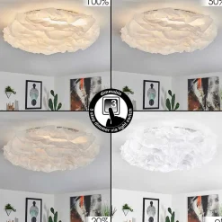 Plafonnier Adegoiva Led Blanc, 1 Lumiere