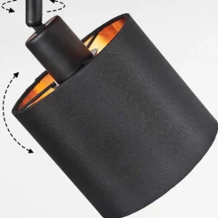 Plafonnier Alsen Bois Fonce, Noir, 3 Lumieres