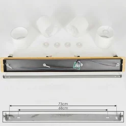 Plafonnier Alsen Ecru, Noir, 4 Lumieres