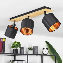 Plafonnier Alsen Ecru, Noir, 3 Lumieres