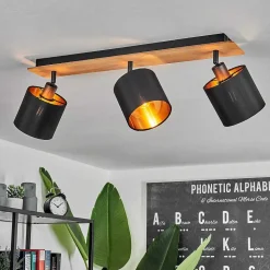 Plafonnier Alsen Ecru, Noir, 3 Lumieres