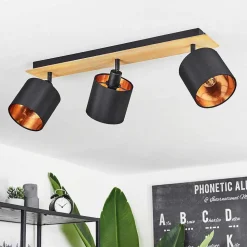 Plafonnier Alsen Ecru, Noir, 3 Lumieres