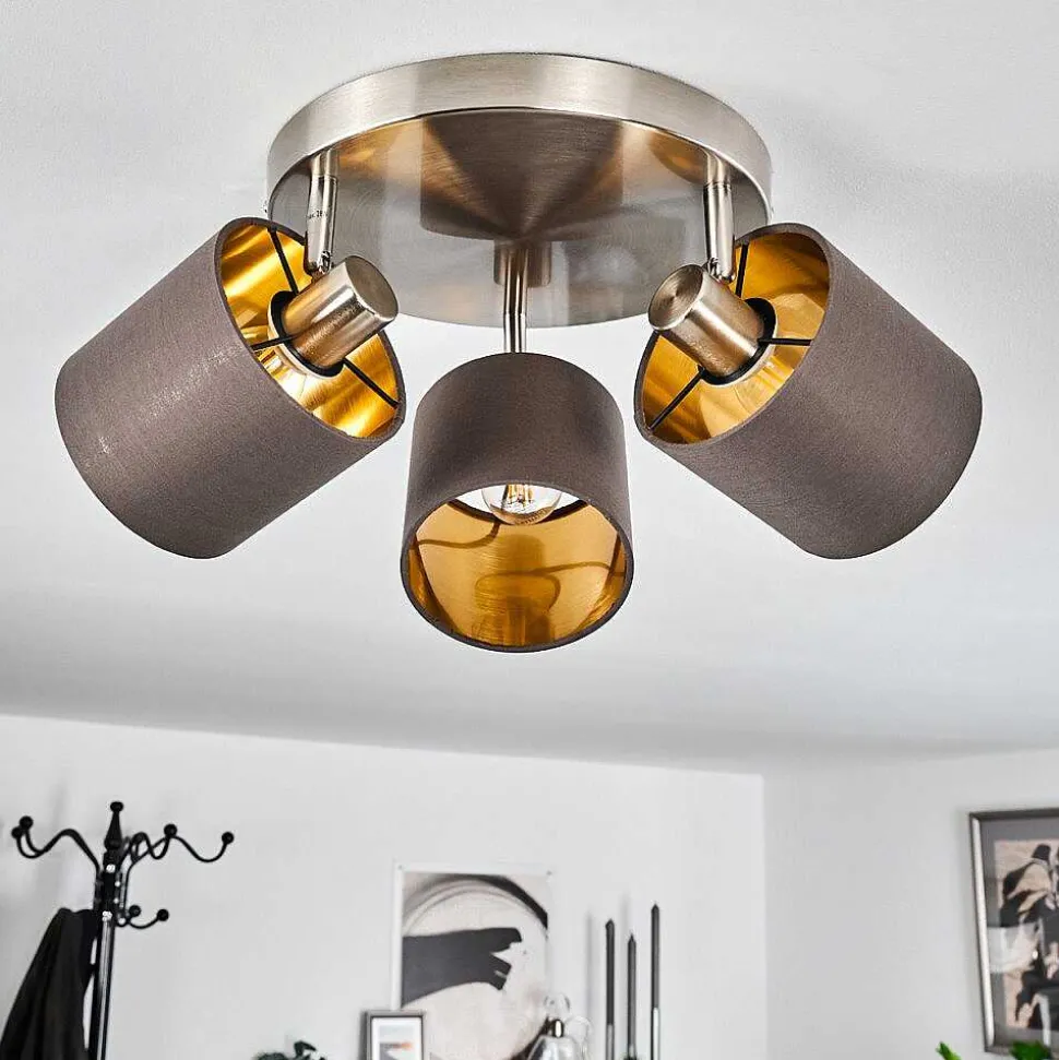 Plafonnier Alsen Nickel Mat, 3 Lumieres