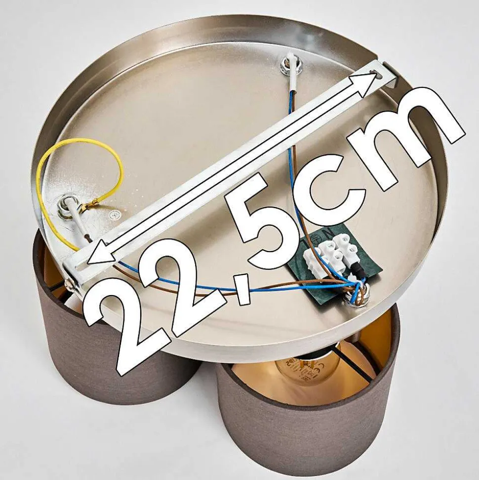 Plafonnier Alsen Nickel Mat, 3 Lumieres