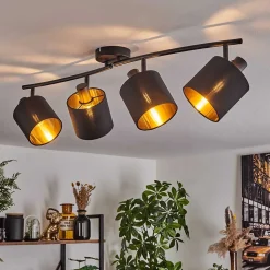 Plafonnier Alsen Noir, 4 Lumieres