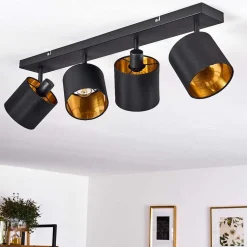 Plafonnier Alsen Noir, 4 Lumieres