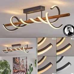 Plafonnier Alvarim Led Ecru, Noir, 1 Lumiere