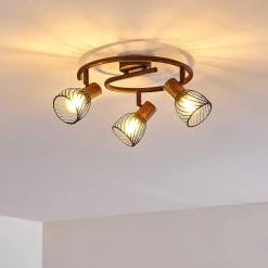 Plafonnier Arjen Rouille, 3 Lumieres