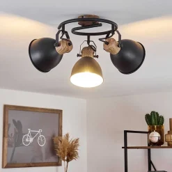 Plafonnier Banjul Noir, 3 Lumieres