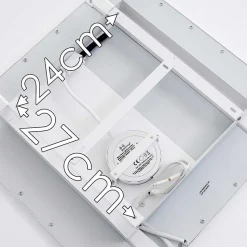 Plafonnier Bankura Led Blanc, 1 Lumiere, Telecommandes, Changeur De Couleurs