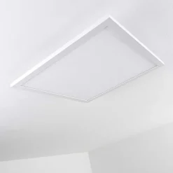 Plafonnier Bankura Led Blanc, 1 Lumiere, Telecommandes, Changeur De Couleurs