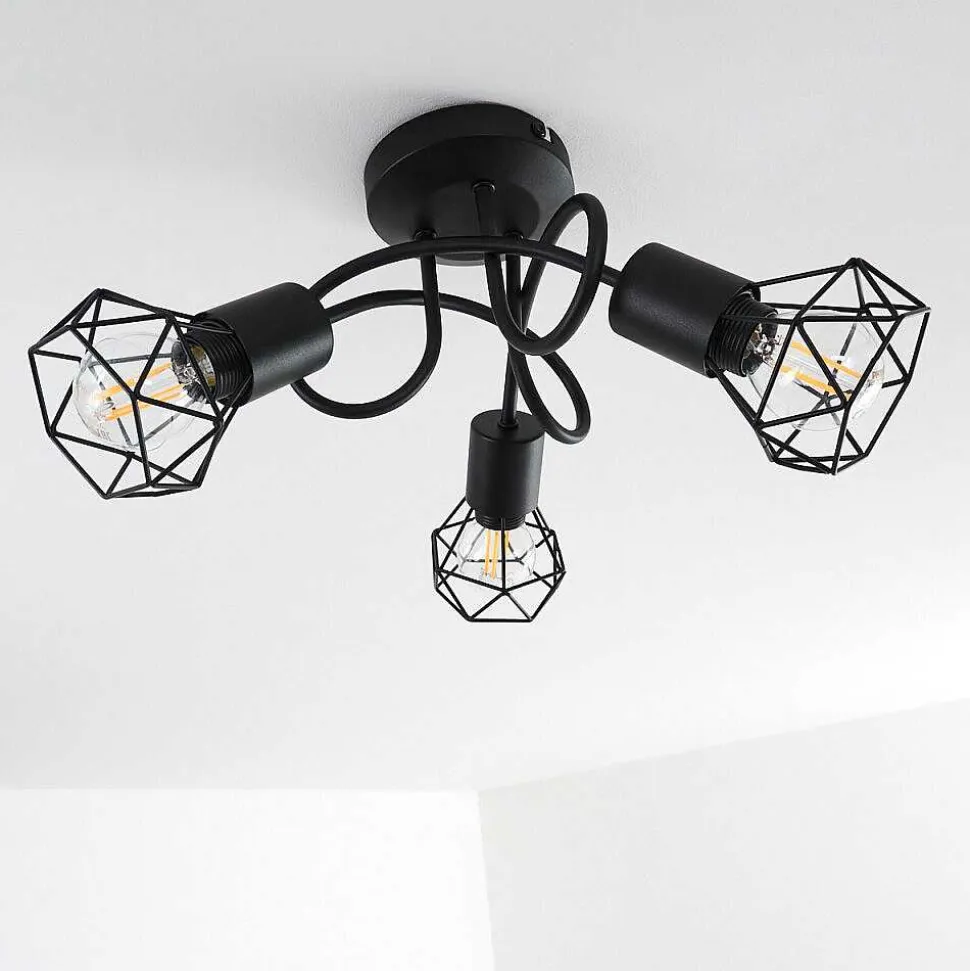 Plafonnier Baripada Noir, 3 Lumieres