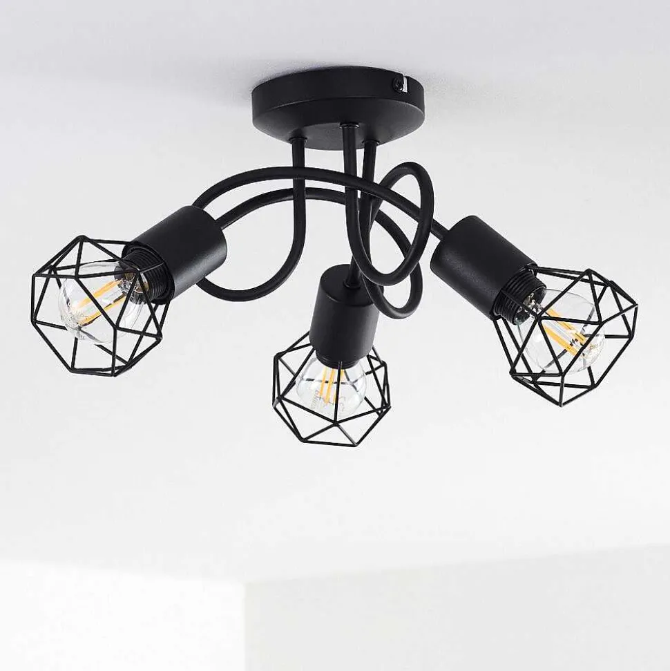 Plafonnier Baripada Noir, 3 Lumieres
