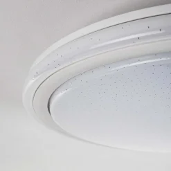 Plafonnier Bermeo Led Blanc, 2 Lumieres, Telecommandes, Changeur De Couleurs