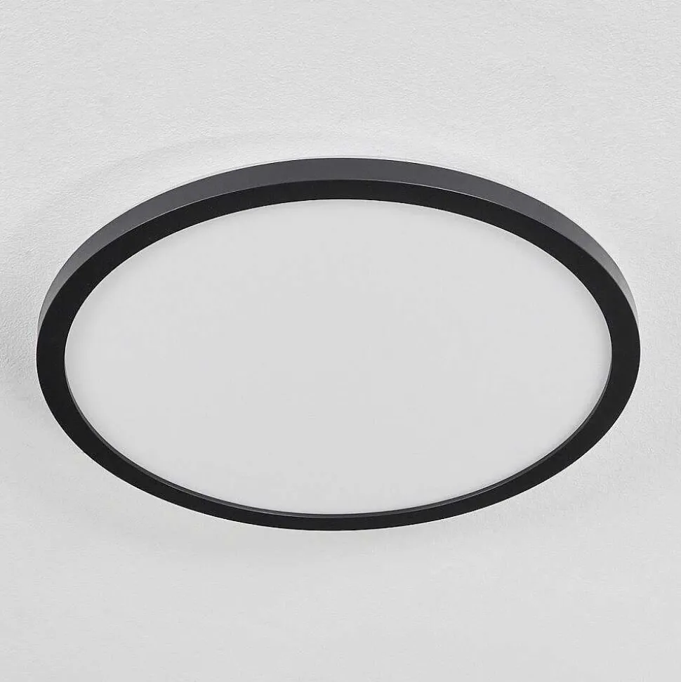 Plafonnier Boyero Led Noir, 2 Lumieres, Telecommandes, Changeur De Couleurs