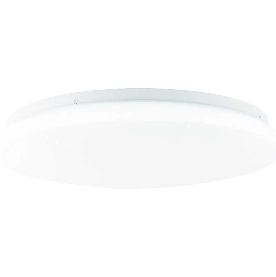 Plafonnier Brilliant Heddy Led Blanc, 1 Lumiere, Telecommandes, Changeur De Couleurs