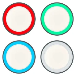 Plafonnier Brilliant-Leuchten Tessy Led Noir, 1 Lumiere, Telecommandes, Changeur De Couleurs