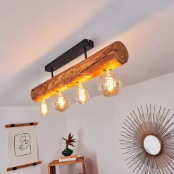 Plafonnier Canedo Noir, 4 Lumieres