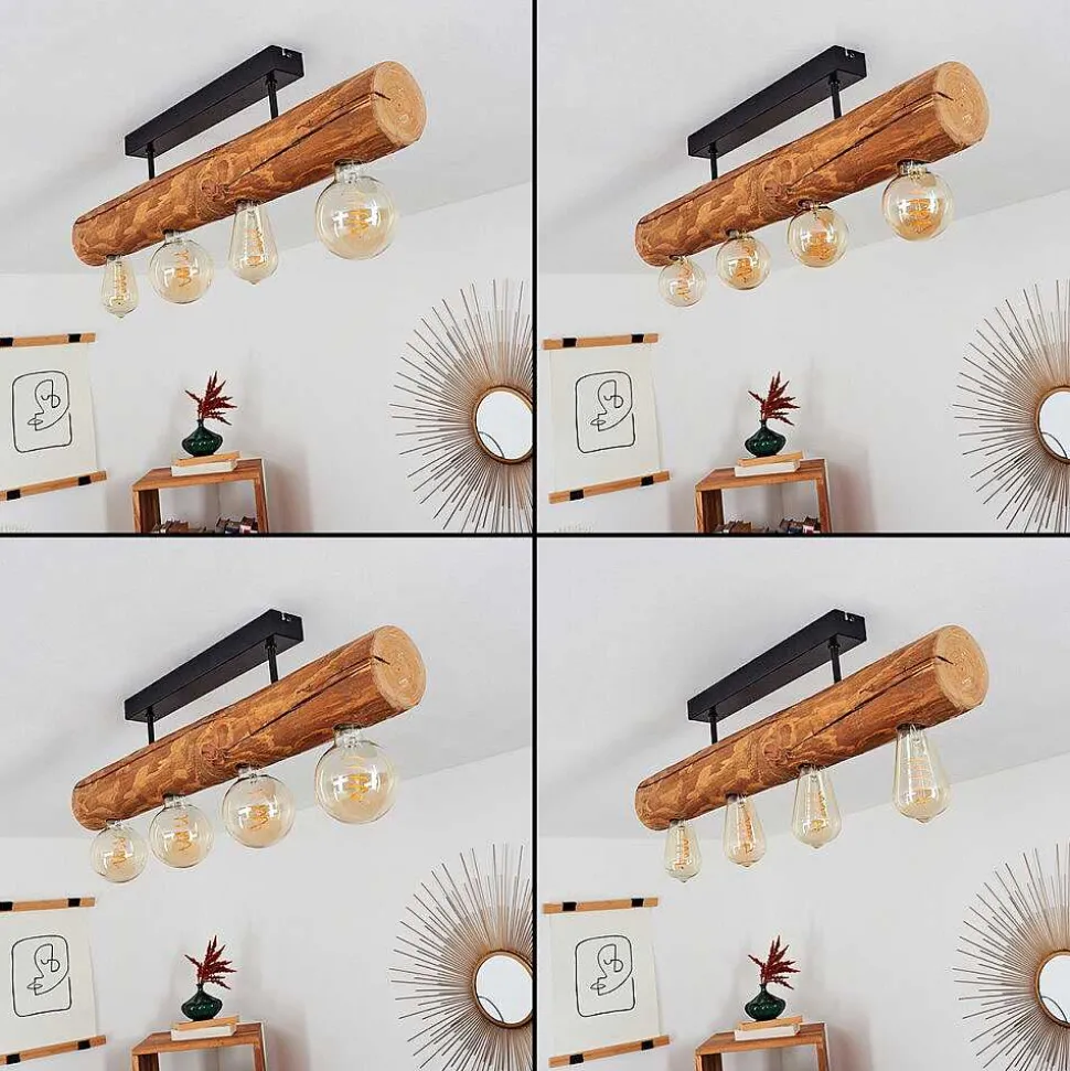 Plafonnier Canedo Noir, 4 Lumieres