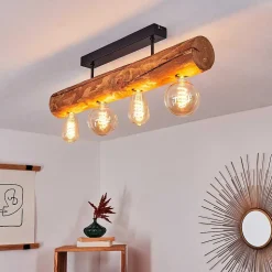 Plafonnier Canedo Noir, 4 Lumieres